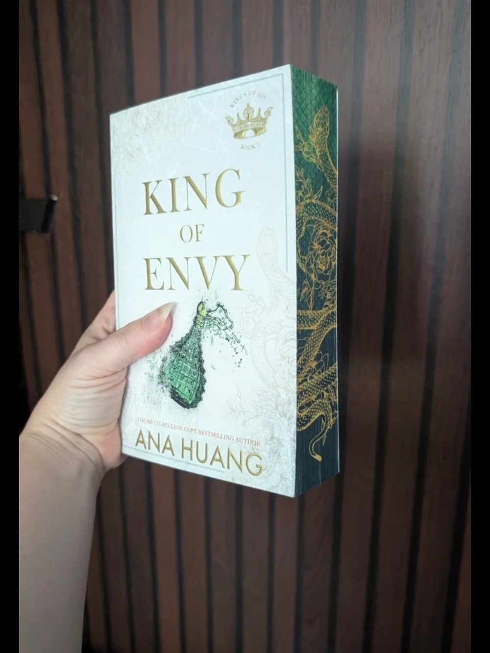 King of Envy Gold & Green Book Cover Pendant Necklace